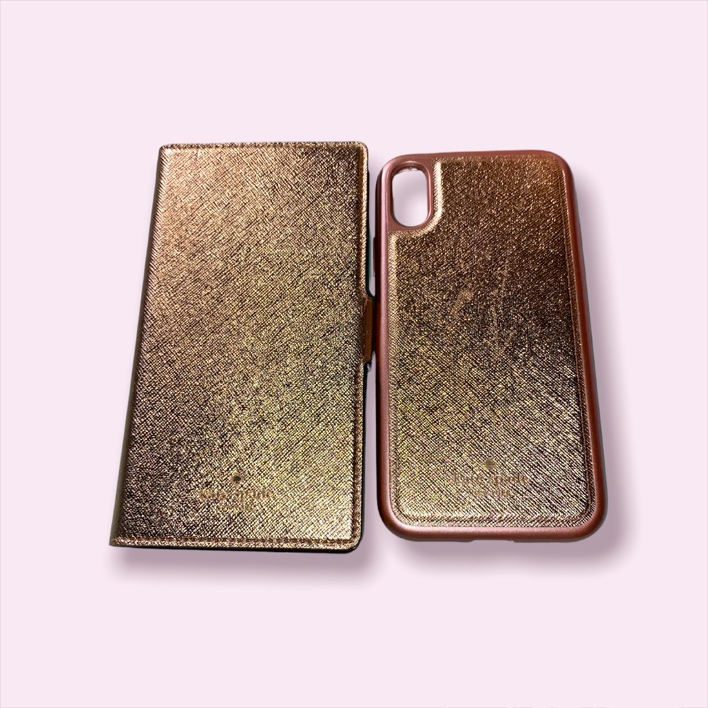 Kate Spade Rose Gold Magnetic Wrap iPhone XR Folio Case